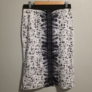 Contemporary Abstract Print Pencil Skirt